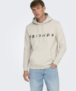 Only & Sons Friends Hoodie Sweat Grey