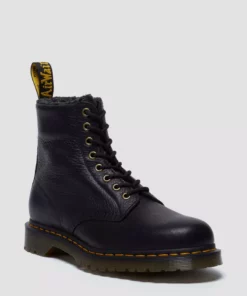 Dr. Martens 1460 Faux Fur Lined Lace-up Boots Black