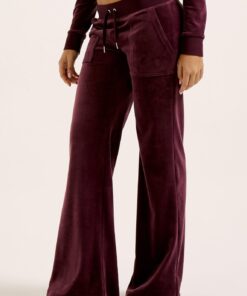 Juicy Couture Classic Velour Layla Low Rise Flare Wine Tasting