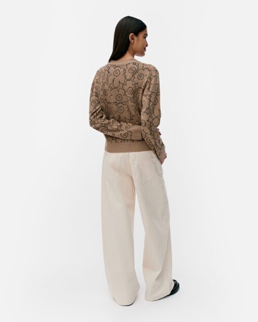 Marimekko Eilinen Piirto Unikko Cardigan Beige/Black