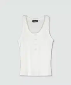 Billebeino Button Rib Top White