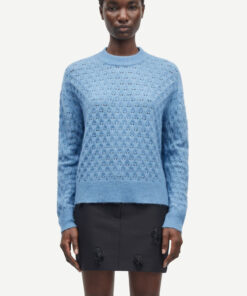 Samsøe Samsøe Saanour Pointelle Sweater Blue Heaven