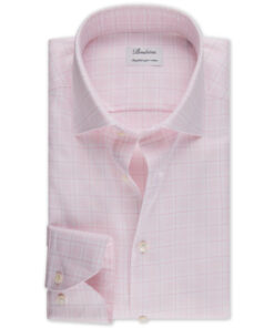 Stenströms Light pink Checked Twill Shirt