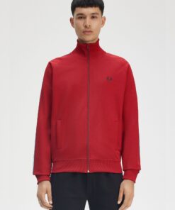 Fred Perry Taped Track Jacket Burnt Fred