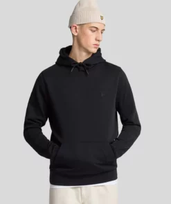 Lyle & Scott Superfine Pullover Hoodie Jet Black