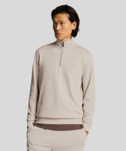 Lyle & Scott Superfine 1/4 Zip Sweatshirt Cove
