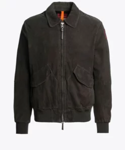 Parajumpers Weldon Suede Jacket Raven