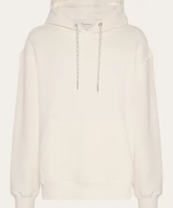Knowledge Cotton Apparel Loose Fit Kangaroo Pocket Sweat Egret