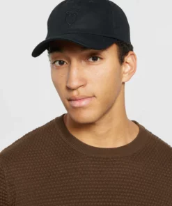 Knowledge Cotton Apparel Twill Baseball Cap Black Jet