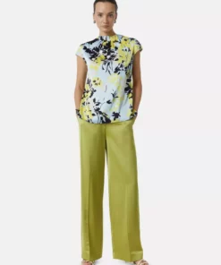 Comma, Print Blouse Top Light Blue