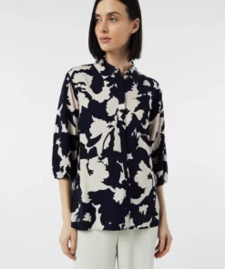 Comma, Print Blouse Navy
