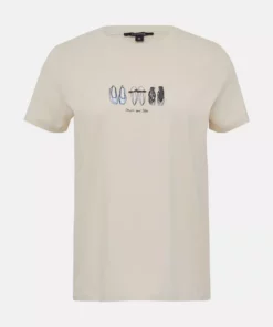 Comma, T-shirt Light Beige