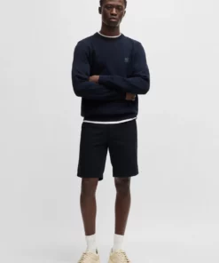Boss Slim Fit Chino Shorts Dark Navy