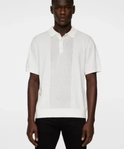 J.Lindeberg Reymond Solid Stripe Polo White