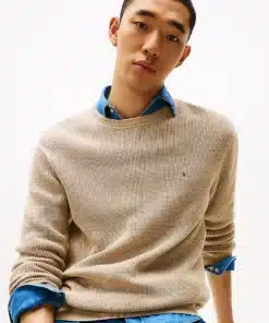 Tommy Hilfiger Racking Structure C-Neck Sweater Sandalwood Heather