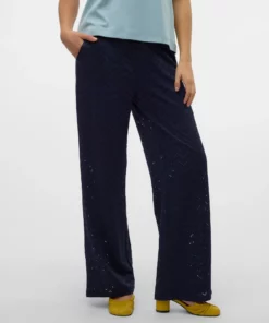 Vmthas Wide Pants Navy Blazer