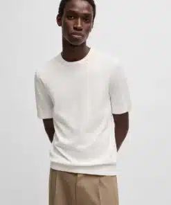 Hugo San Carl Knit T-shirt White