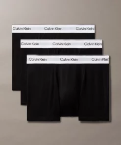 Calvin Kein 3 Pack Relaxed Dart Trunks – Icon Cotton Stretch Black