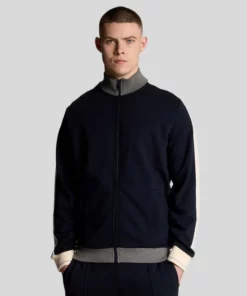 Lyle & Scott Taped Full Zip Track Top Dark Navy