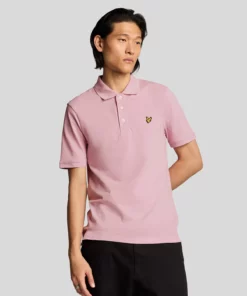 Lyle & Scott Plain Polo Shirt Light Pink