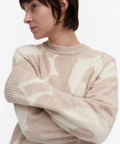 Marimekko Aatto Unikko Pullover Beige, Offwhite