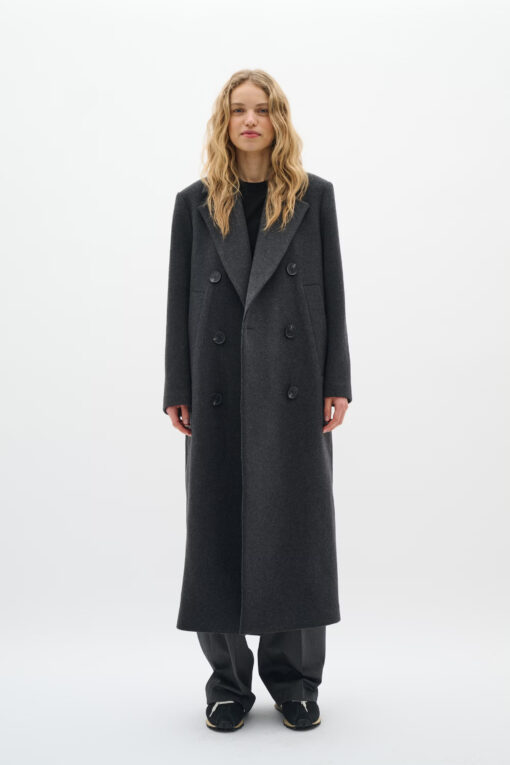 In Wear YunahIW Coat Dark Grey Melange