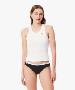 Lacoste 3-Pack Stretch Cotton String Briefs Black