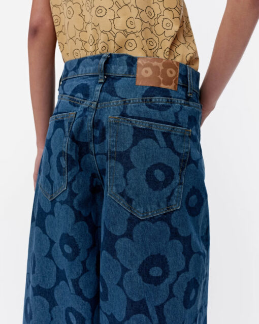 Marimekko Maridenim Loose Unikko Jeans Mid Indigo