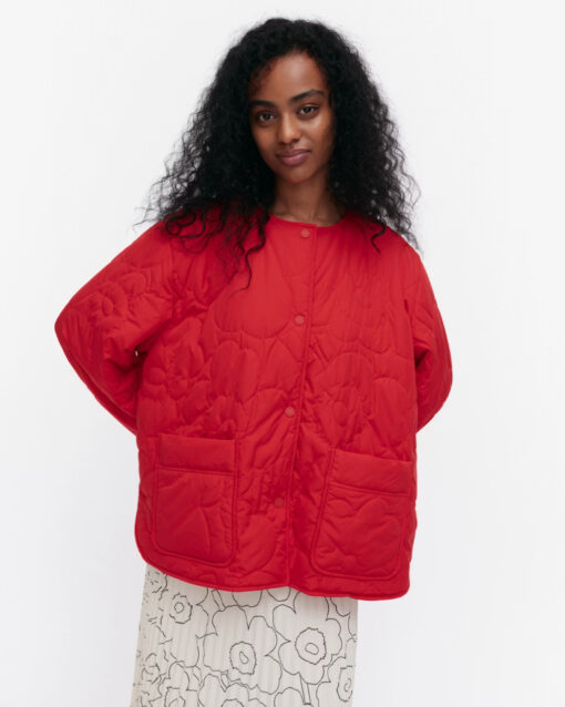Marimekko  Kapseli Piirto Unikko Jacket Red