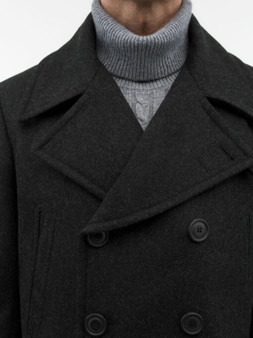 Tiger of Sweden Mahler Double-Breasted Peacoat Dark Grey