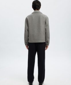 Slhphilip Wool Blend Jacket Grey Melange