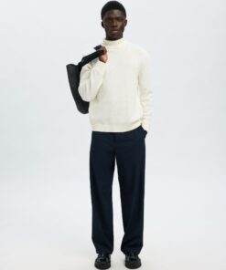 Slhtrevor Structure Rollneck Knit Egret