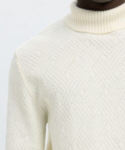 Slhtrevor Structure Rollneck Knit Egret