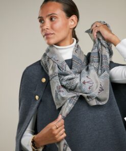 Stenströms Beige Patterned Scarf