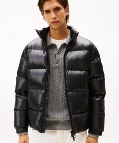 Tommy Hilfiger Shiny Water Repellent Down Puffer Jacket Black
