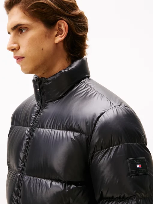 Tommy Hilfiger Shiny Water Repellent Down Puffer Jacket Black