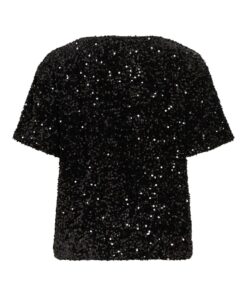 Vifaith Sequin Top Black Beauty