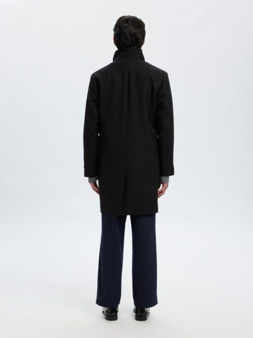 Slhrainar Wool Blend Jacket Black