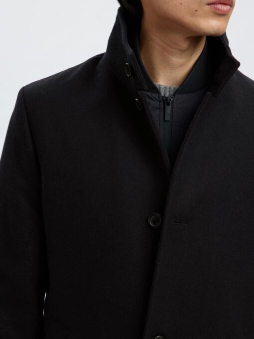 Slhrainar Wool Blend Jacket Black