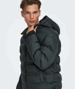 Onsunion Hood Puffer Jacket Black