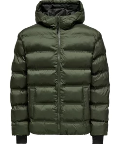 Onsunion Hood Puffer Jacket Green