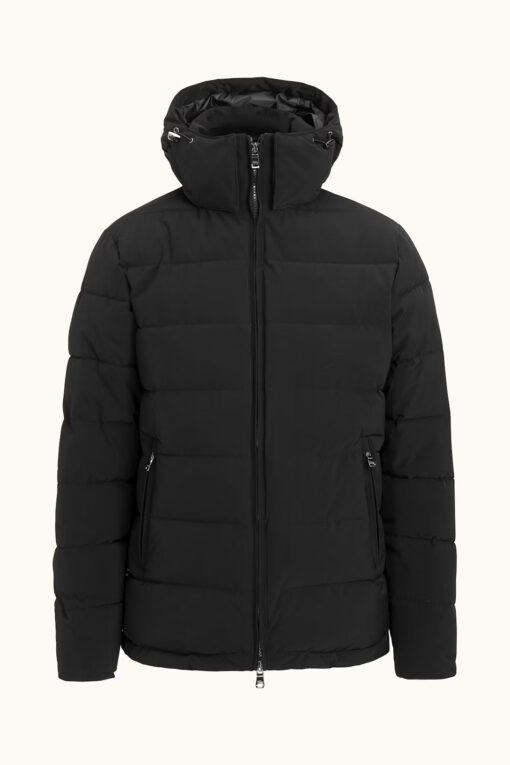 Oscar Jacobson Hooded Puffer Jacket Black