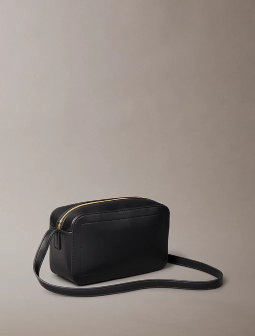 Calvin Klein Embossed Monogram Logo Camera Bag Black