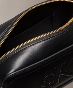 Calvin Klein Embossed Monogram Logo Camera Bag Black