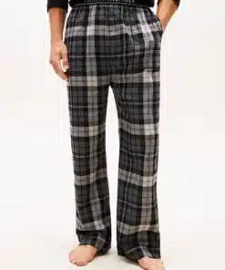 Tommy Hilfiger Essential Flannel Pyjama Bottoms Black Tartan