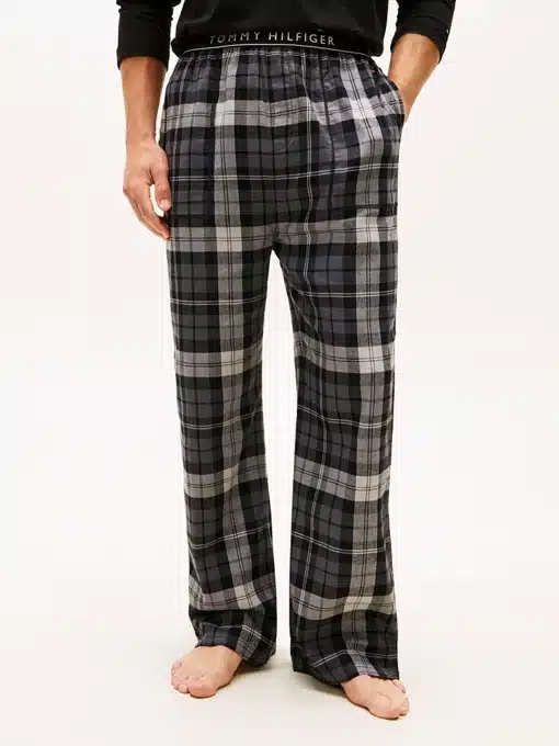 Tommy Hilfiger Essential Flannel Pyjama Bottoms Black Tartan