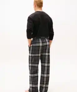 Tommy Hilfiger Essential Flannel Pyjama Bottoms Black Tartan