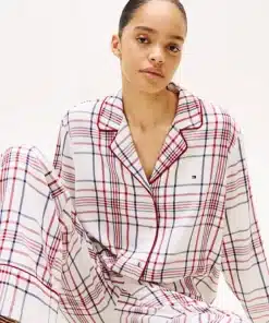 Tommy Hilfiger Essential Flannel Pyjamas And Slippers Gift Box